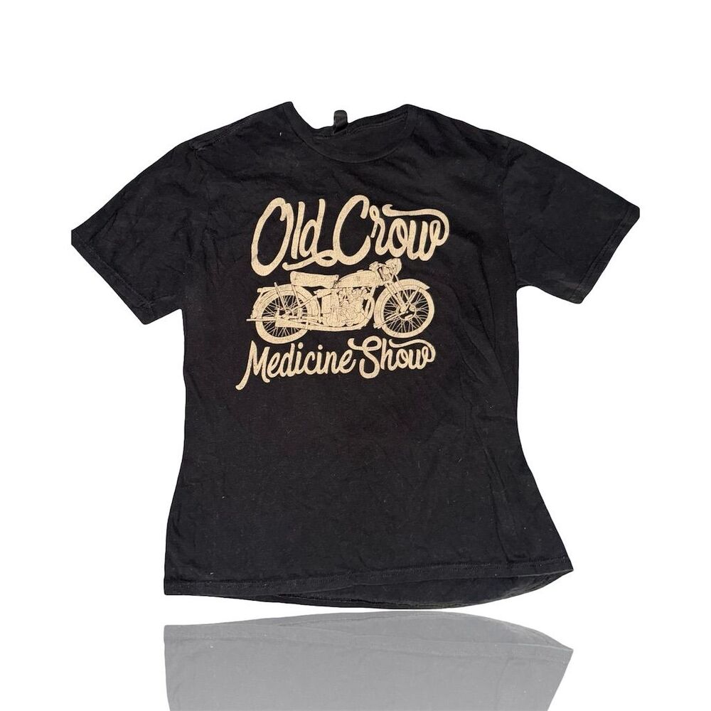 Old Crow Medicine Show Men's Black Graphic Tee: Rockabilly: Cafe Racer: Large